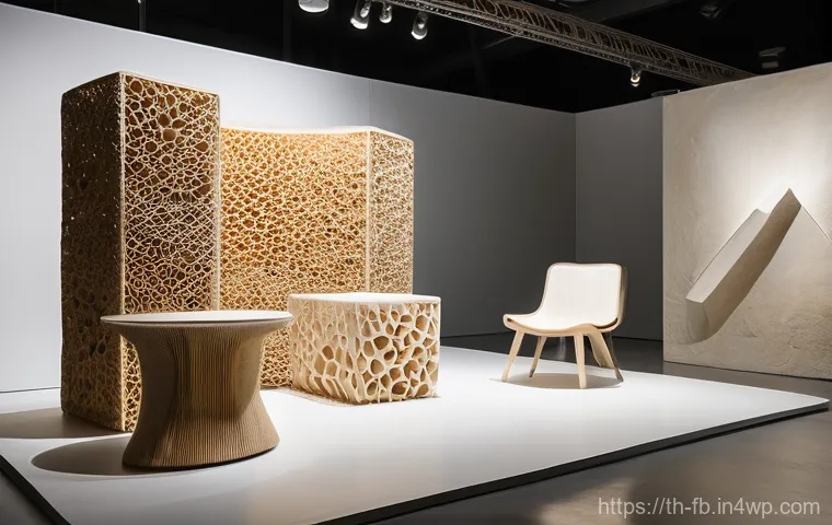 버섯 기반 소재의 산업 응용 - Image Prompt 1: Mycelium for Sustainable Design**