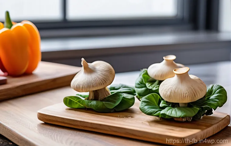 버섯 기반 제품의 이점 - **Prompt 2: Modern Mushroom Wellness & Beauty Trends**
    "A chic and minimalist health cafe or a s...