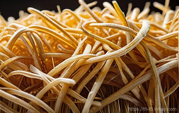 버섯 패키징의 지속 가능성 - **Prompt 1: The Genesis of Mycelium Packaging**
"A close-up, high-definition photograph of vibra...